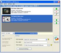 Click to download free trail version of Solid AVI/DIVX to DVD Burner